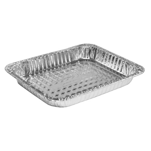 Steam Table Pan 1/2 Size 84 OZ Aluminum Silver Shallow Full Curl 100/Case