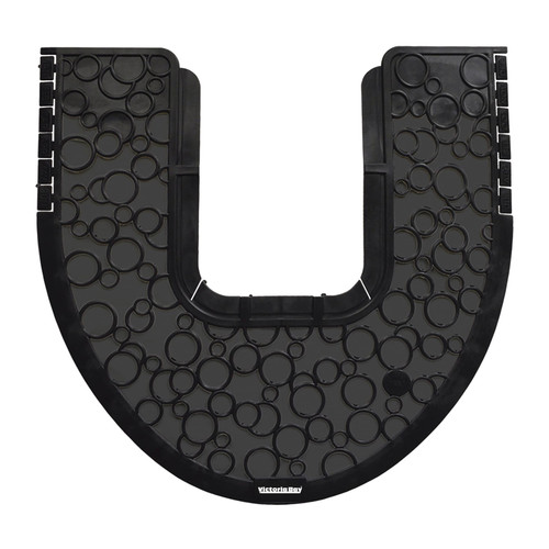 Victoria Bay Commode Mat Black Plastic 6/Case