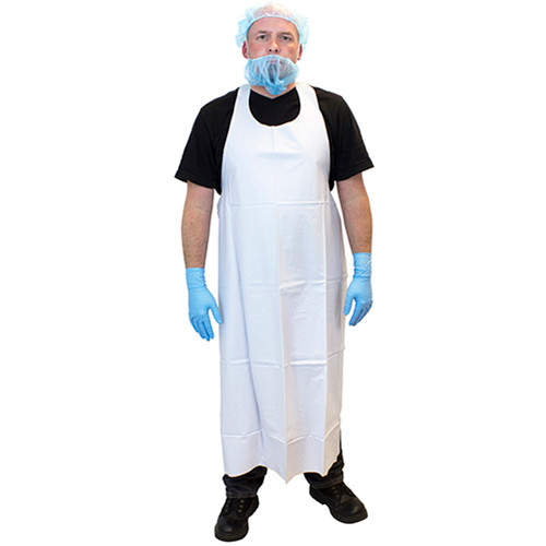 Apron 35X45 IN White 8MIL Vinyl 12/Pack