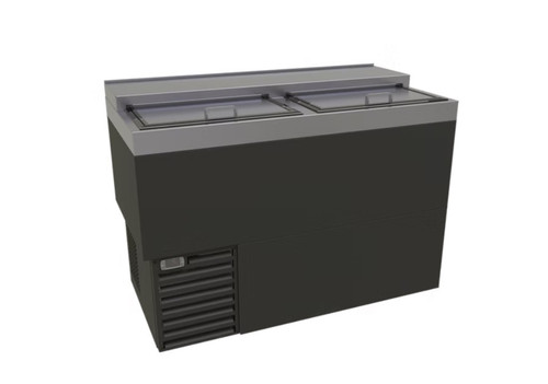 Bottle Cooler 48X24X35.5 IN Black Stainless Steel Slide Top Vinyl Exterior 1/Each