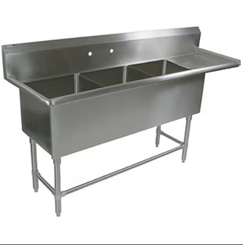 Pro-Bowl Hand Sink 25.5X70.19 IN Stainless Steel 3-Compartment 1/Each