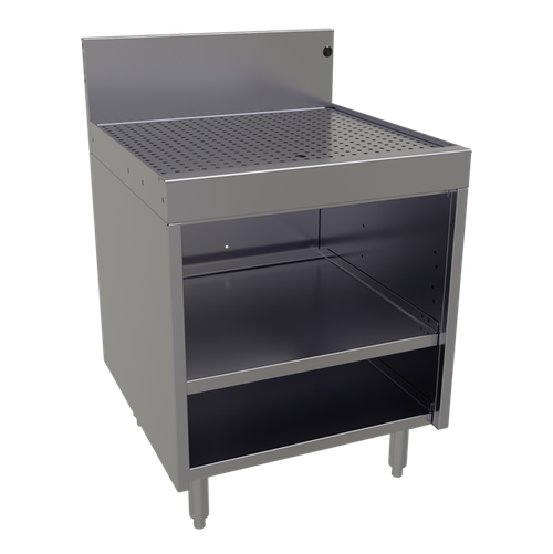 Drainboard Cabinet 24X24X37 IN Stainless Steel With Storage Underbar Open Base 1/Each