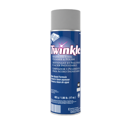 Malco Twinkle® Stainless Steel Cleaner & Polish 17 FLOZ Aerosol RTU Water-Based 12/Case