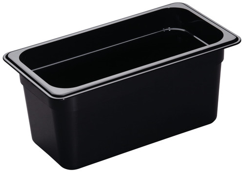 Camwear® Food Pan 1/3 6 IN Black 1/Each