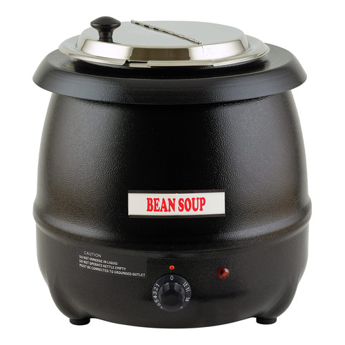 Soup Warmer 13.25X14.5X14.5 IN 10.5 QT Black Electric 110 Volt Double Wall Insulated 1/Each
