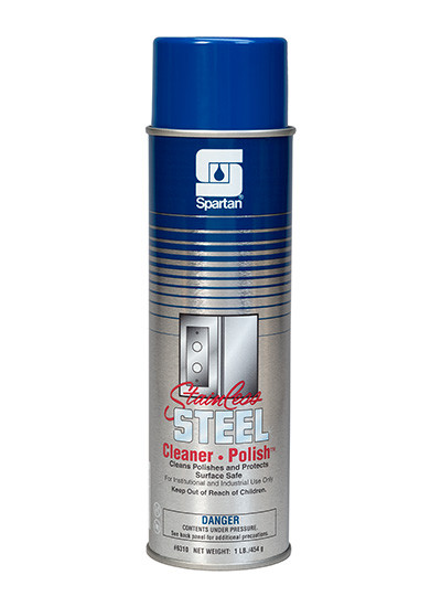 Lemon Stainless Steel Cleaner & Polish 20 OZ Alkaline RTU Aerosol Water-Based Non-Abrasive 12/Case
