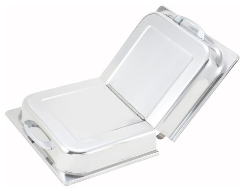 Food Pan Cover Full Size 21.1875X13.8125X2.5 IN Rectangle Stainless Steel With Hinged Dome Lid With Dual Handles 1/Each