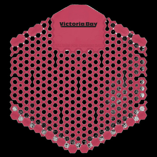 Victoria Bay Urinal Screen Spiced Apple Red EVA 7X6.5X0.66 IN 30-Day Air Care System Deodorizing 10 Count/Box 6 Box/Case