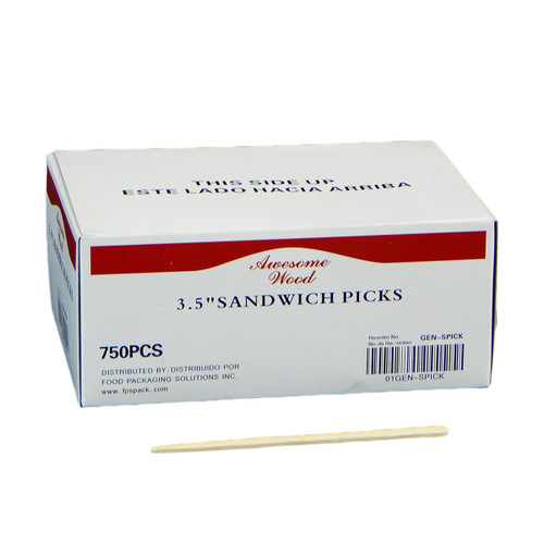 Victoria Bay Sandwich Pick 3.5 IN Wood 750 Count/Pack 12 Packs/Case 9000 Count/Case