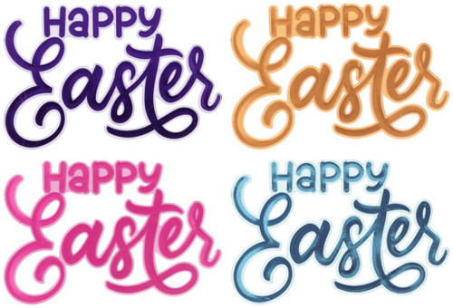 Cake Decorating Layon Foil Happy Easter 24/Bag