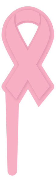Cake & Cupcake Topper Pick 2.85X0.85X0.1 IN Pink Ribbon 144/Case