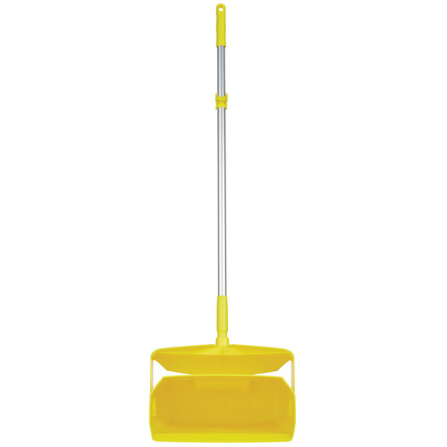 Vikan® Lobby Dust Pan 14.6X7.1X47.5 IN Yellow PP Anodized Aluminum 1/Each