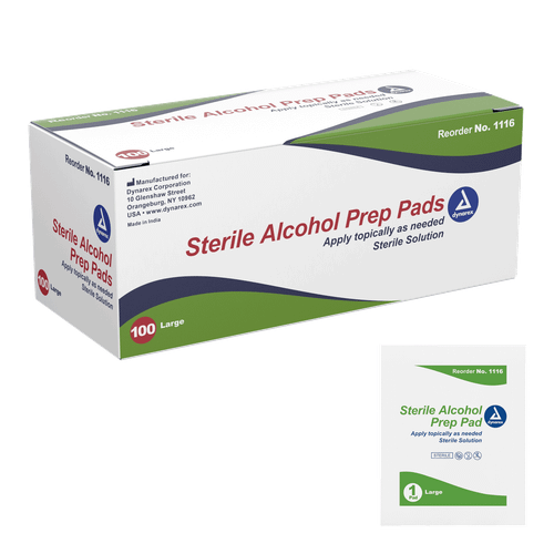 Alcohol Prep Pad 3 IN Large 100/Box