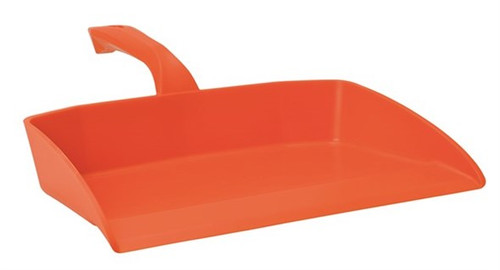 Vikan® Dust Pan 13X11.6X3.9 IN Orange PP Color Coded Ergonomic Handle With Hanging Hole 1/Each
