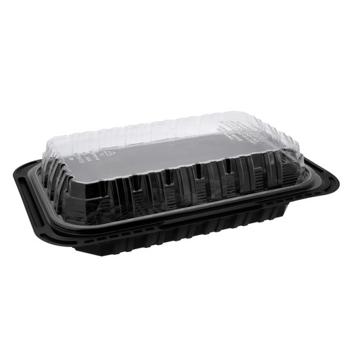 MealMaster® ClearView® Chicken Barn & Lunch Box 8 Piece 13.3X8.4X4 IN MFPP OPS Black Clear 105/Case