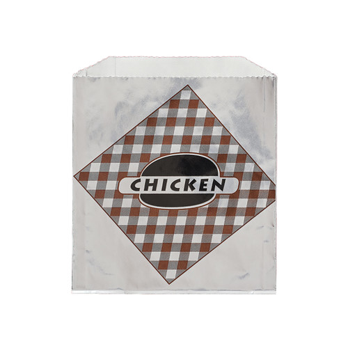 Chicken Bag 6X0.75X6.5 IN Foil-Lined Paper Kraft Paper 1000/Case