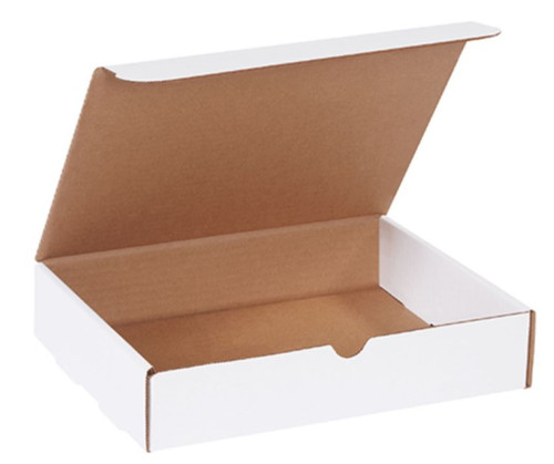 Mailer 11.125X8.75X2.3125 IN White Corrugated Cardboard 50 Count/Bundle