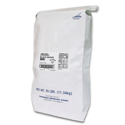 Black Beans 25 LB Organic Prewashed 1/Bag