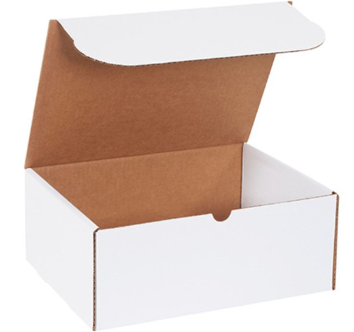 Mailer 12.125X9.25X5 IN White Corrugated Cardboard 50 Count/Bundle