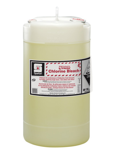 Clothesline Fresh® Chlorine Bleach 4 Mild Scent Laundry Bleach 15 GAL Alkaline Liquid Chlorinated 1/Drum