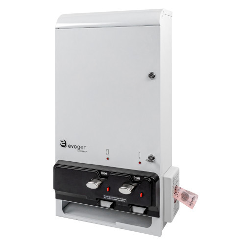 Evogen® Tampon & Pad Dispenser White Metal Free Vend 1/Each