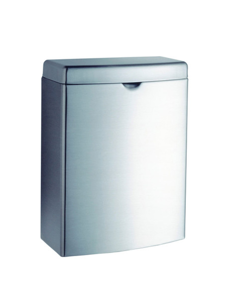 Menstrual Care Disposal Receptacle Sanitary Napkins Stainless Steel Surface Mounted Satin 1/Each