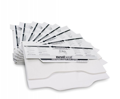 NeatSeat Toilet Seat Cover White Half-Fold 2500/Case