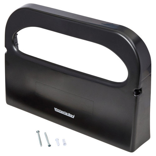 Victoria Bay Toilet Seat Cover Dispenser 1.91X10.24X15 IN Plastic Black Translucent 1/Each