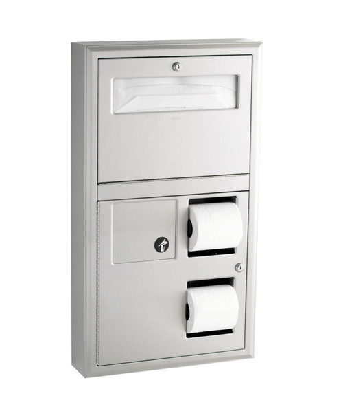ClassicSeries Toilet Paper & Seat Cover Dispenser Stainless Steel Surface Mount 1/Each