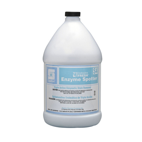 Clothesline Fresh® Enzyme Spotter S4 Mild Scent Laundry 1 GAL Neutral Liquid RTU 4/Case