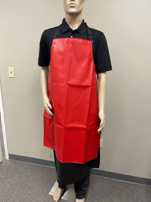 Apron Standard Size 37 IN Red Vinyl 1/Each