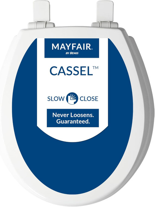 ‎Mayfair Toilet Seat White Round Wood Slow Close 1/Each