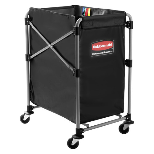 Executive Series™ Collapsible X-Cart 24.10X20.30X34.00 IN 4 Bushel Black Steel Canvas 1/Each