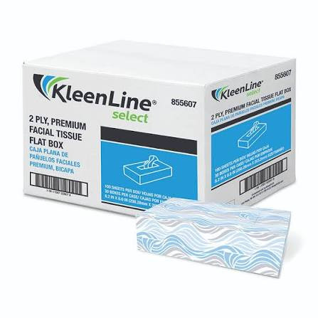 KleenLine® Select Facial Tissue 2PLY Premium Flat Box 3000/Case