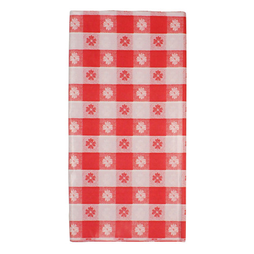 Table Cover 54X108 IN Plastic Red Gingham 12/Case