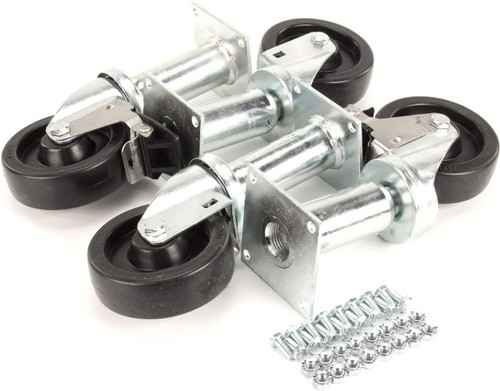 Caster Kit Pitco Sg Black Metal 9 IN Adjustable 1/Each