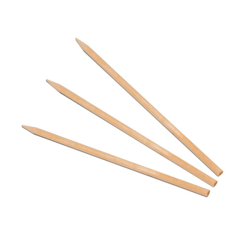 Food Skewer 4.5 IN Wood Round Brown Thick 1000 Count/Pack 10 Packs/Case 10000 Count/Case