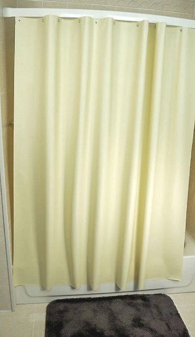 Vintaff Shower Curtain 72X82 IN Beige Vinyl 6GA With Metal Grommets 1/Each