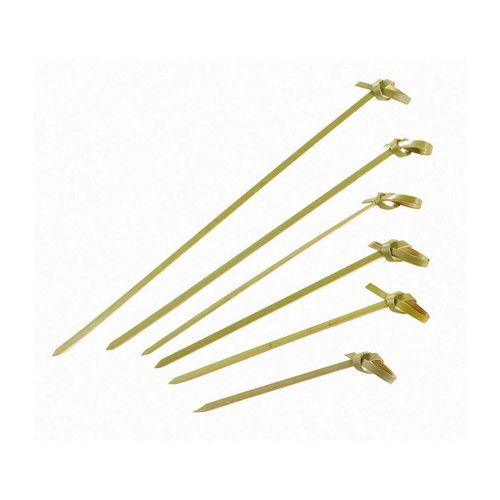 Knot Skewer 4.1 IN Bamboo Natural 100 Count/Pack 20 Packs/Case 2000 Count/Case