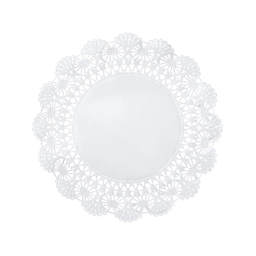 Doily 12 IN Paper White Lace Round 500/Box