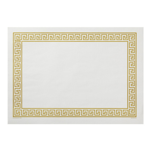 Placemat 10X14 IN Gold Greek Key Linen Paper Embossed 1000/Case