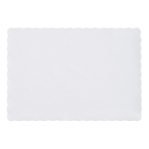 Placemat 10X14 IN White Paper Scalloped 1000/Case