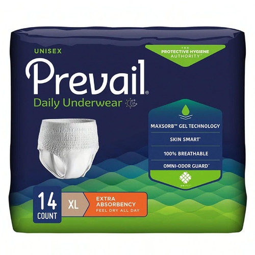 Prevail® Underwear XL Extra Absorbent 14 Count/Bag 4 Bags/Case