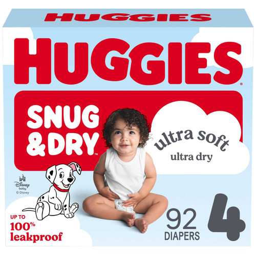 Huggies® Baby Diaper Size 4 20-32 LB 92/Case