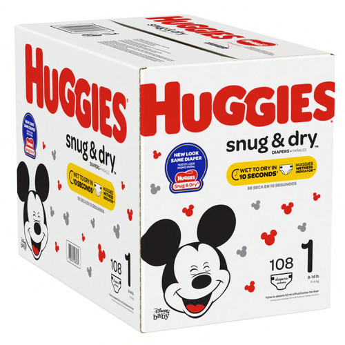 Huggies® Giga Jr Baby Diaper Size 1 108/Case