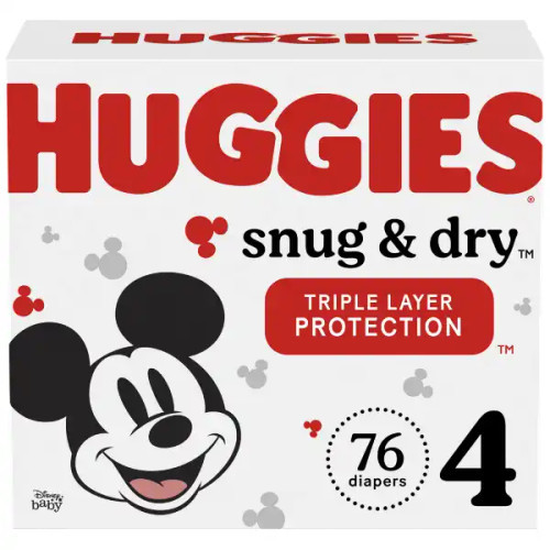 Huggies® Giga Jr Baby Diaper Size 4 76/Case