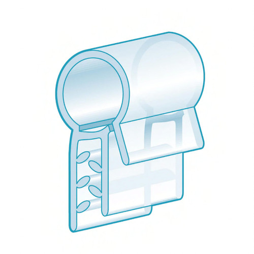 kostklip® PowerGrip® Sign Holder PVC Clear For Wire Fence & Basket 250/Pack
