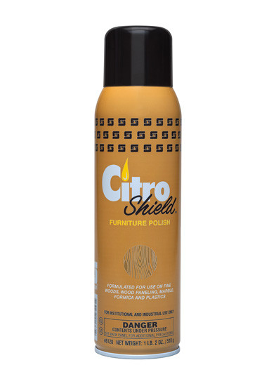 Citro Shield Furniture Polish Lemon 20 FLOZ Multi Surface Alkaline Aerosol RTU 12/Case