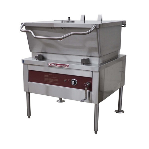 Electric Floor Tilt Skillet 40 GAL Stainless Steel Manual Tilt Solid Narrow Gas 10000 BTU 1/Each