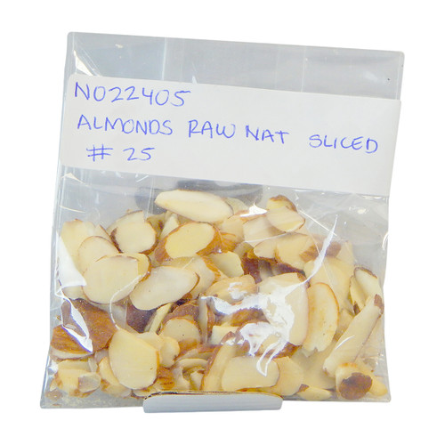 Almonds 25 LB Sliced Natural With Skin 1/Case